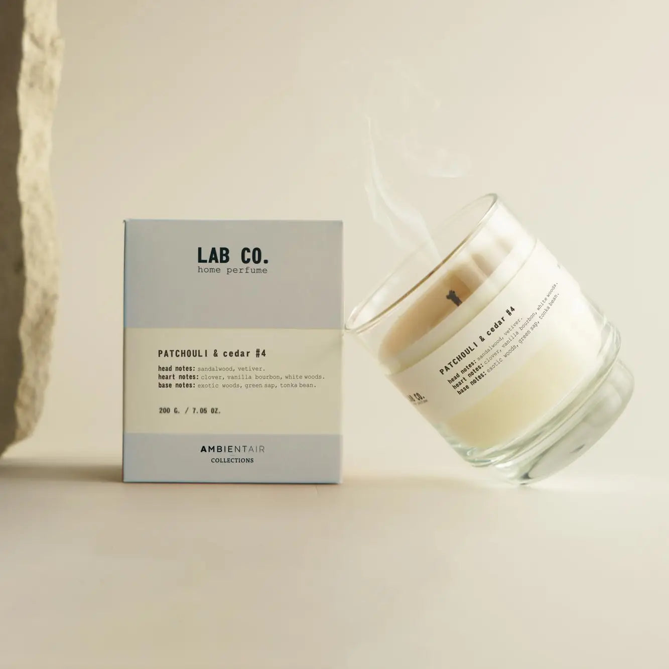 LAB CO. #4 PATCHOULI & CEDAR Kerze aus pflanzlichem Wachs 200g