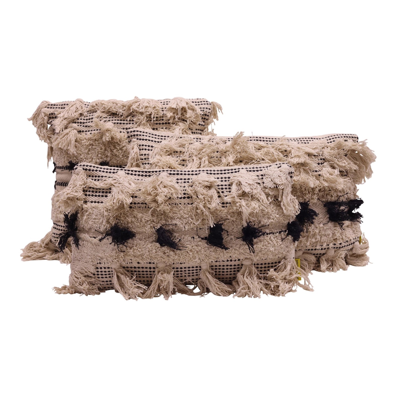 Boho Dekokissen Ibz14 30X50 Beige Schwarz