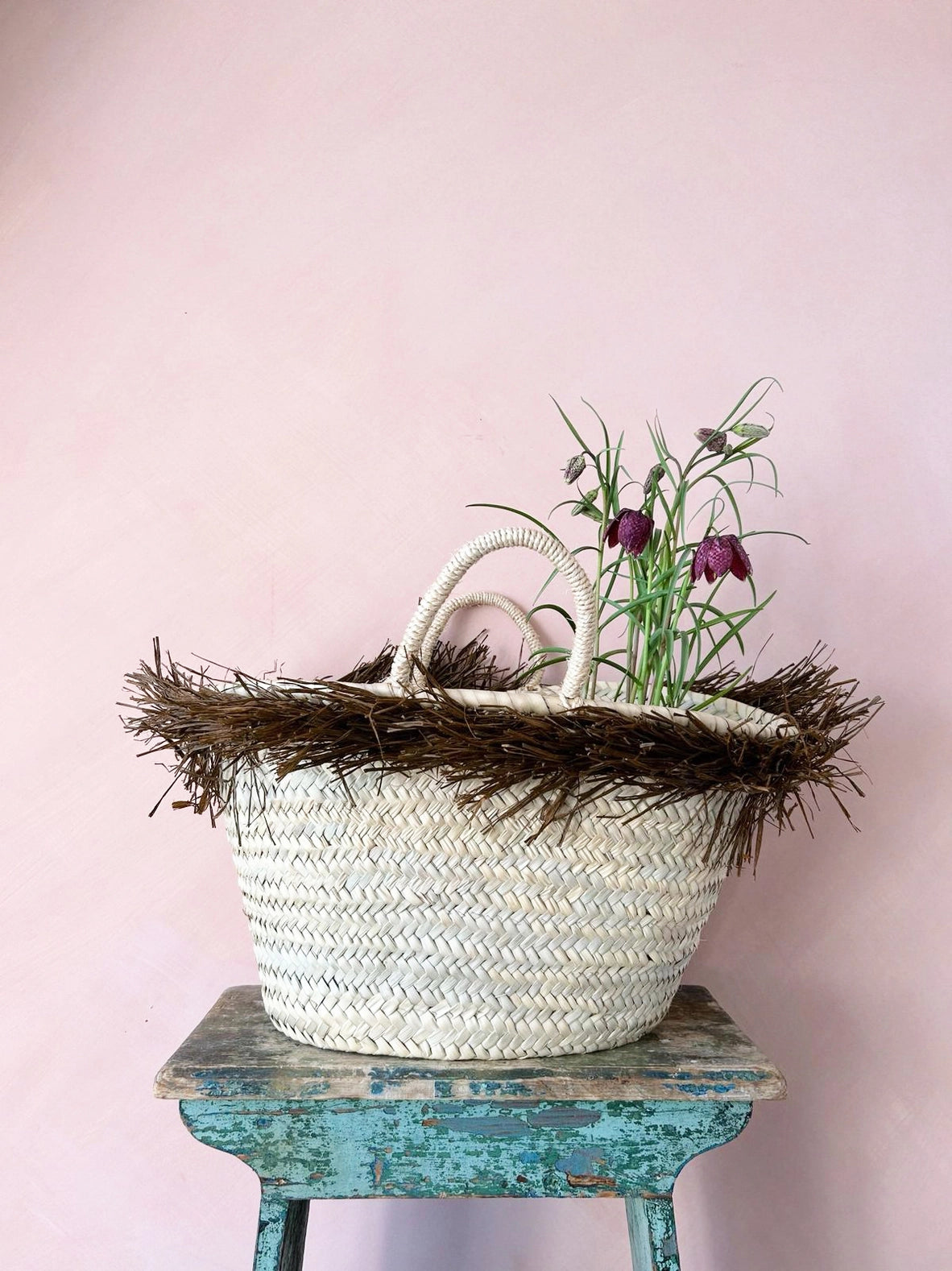 Raffia Quastenkorb, Schokolade