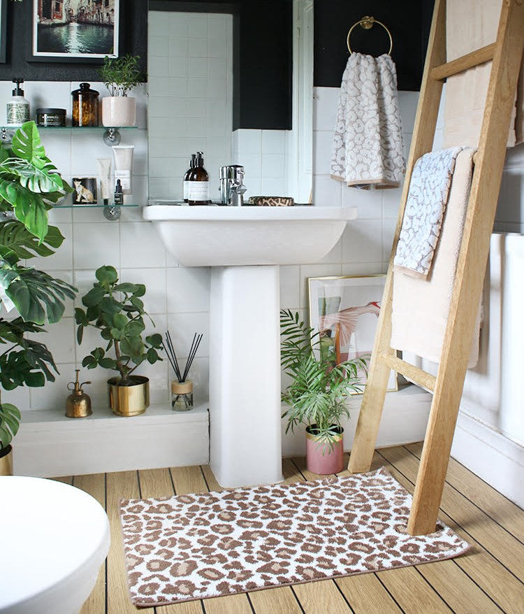 Leopardenmuster Badematte Rutschfest Super Weiche Tiermuster Matte