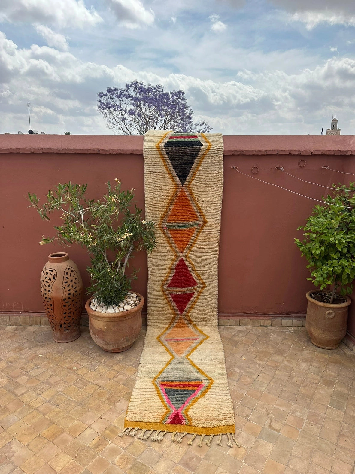SHAMS Boujad Läuferteppich | 364 x 71 cm