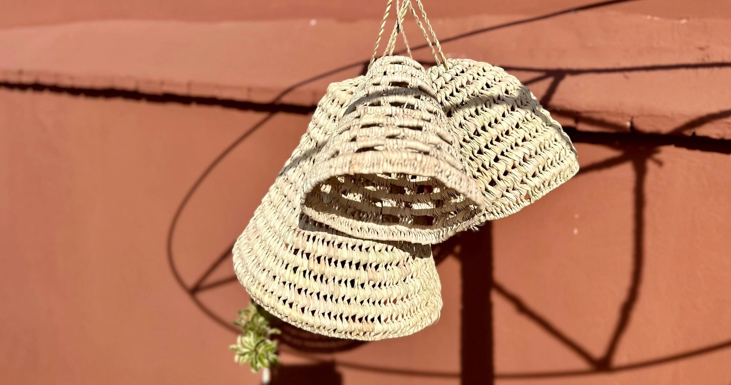 DOUM Lampenschirme aus geflochtenem Palmendesign - BALL