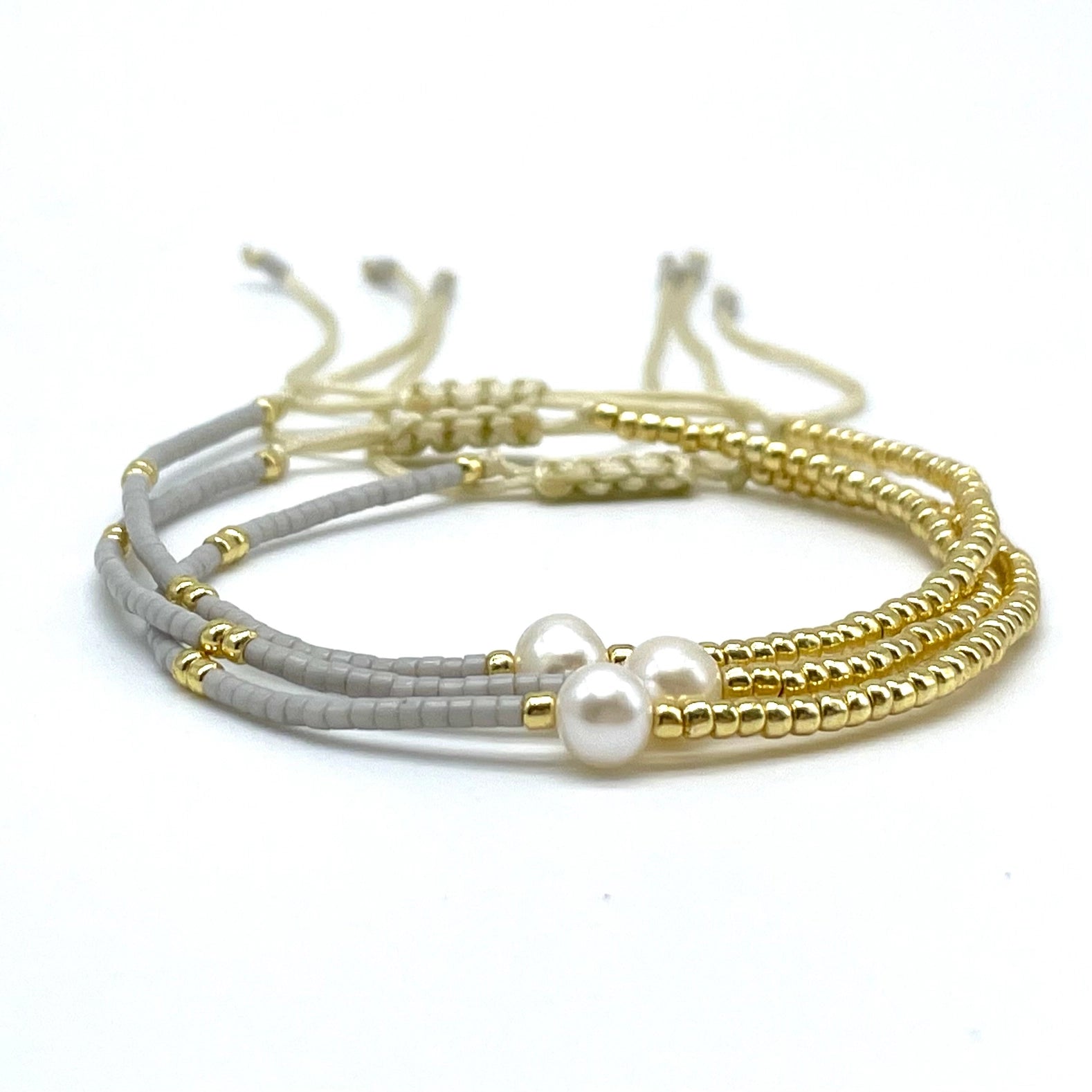 LA PERLA , Armband Miyuki Süßwasser Zuchtperle