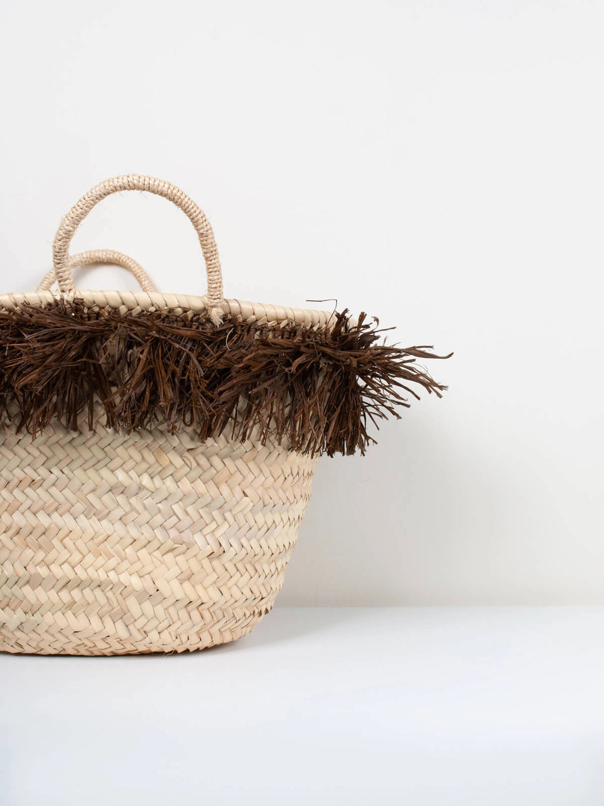 Raffia Quastenkorb, Schokolade