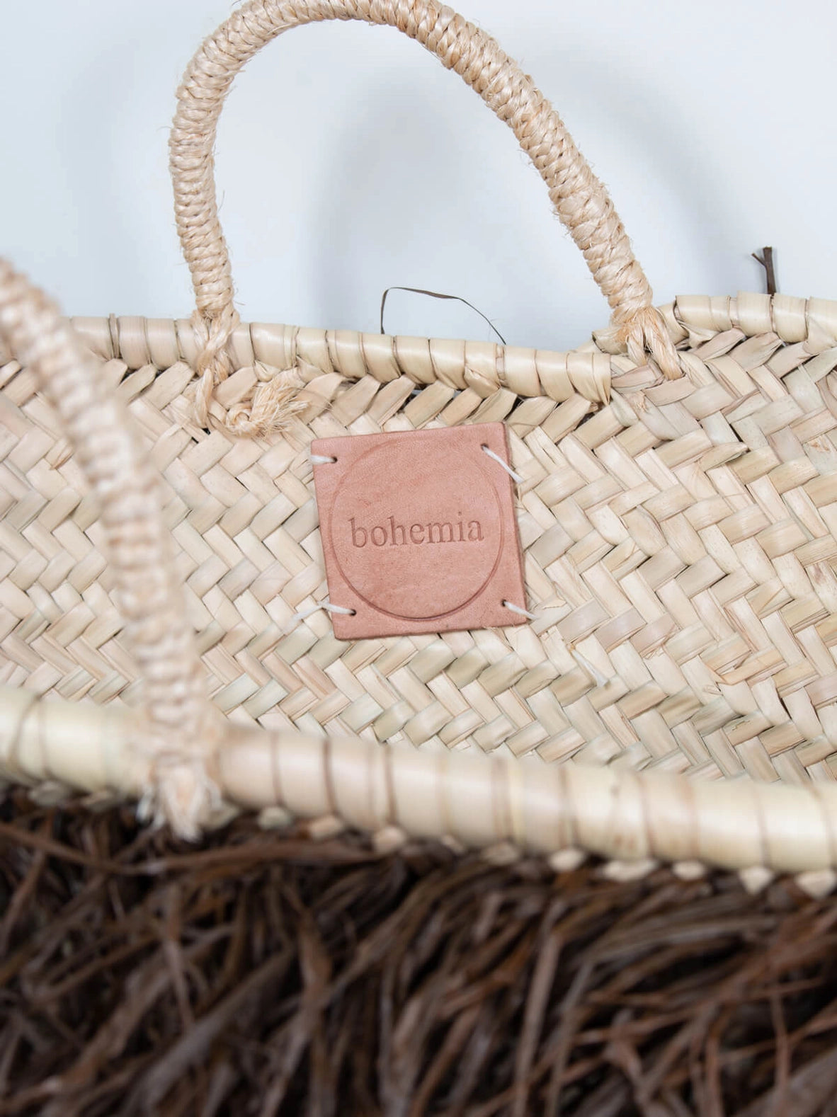 Raffia Quastenkorb, Schokolade