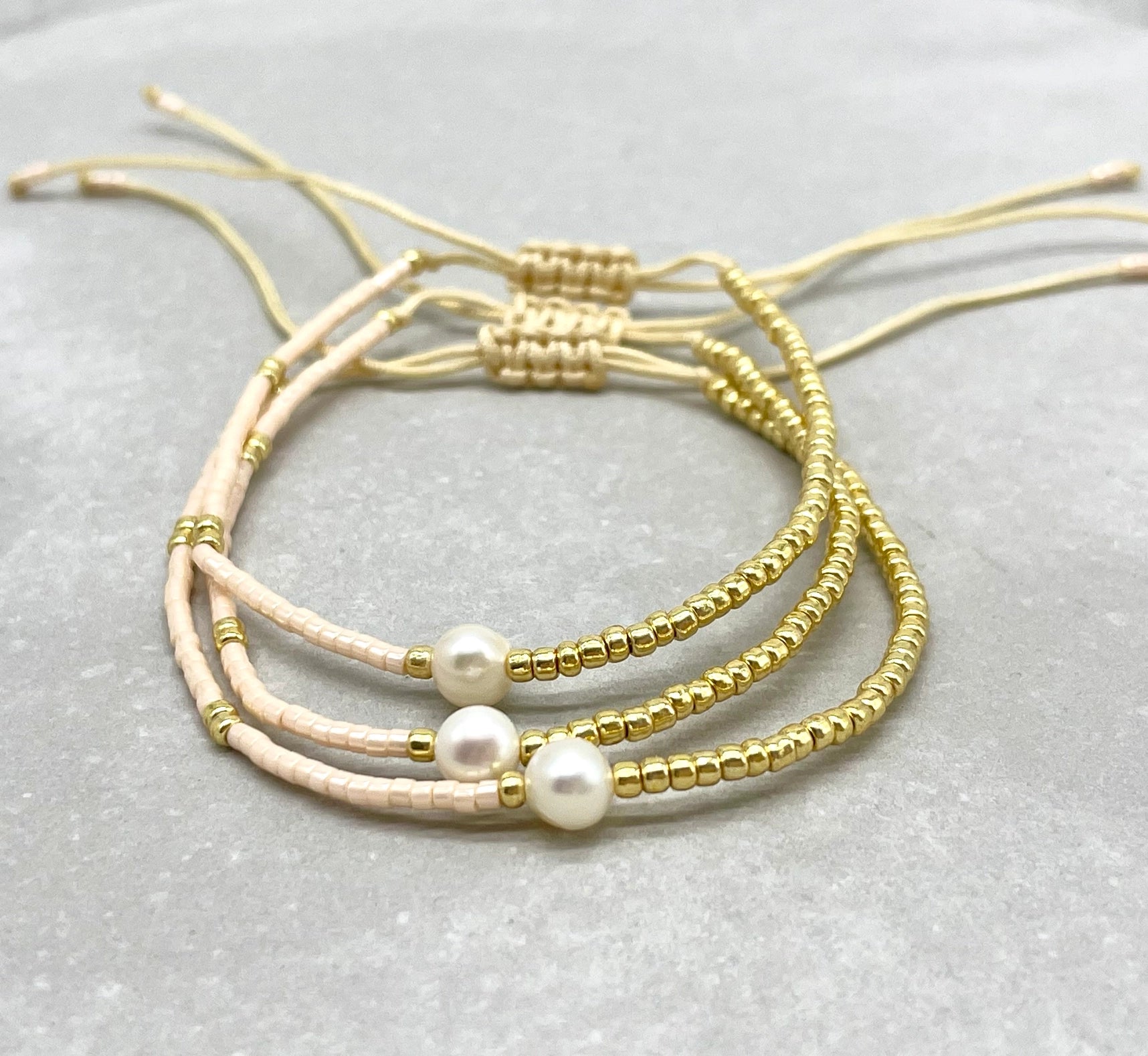 LA PERLA , Armband Miyuki Süßwasser Zuchtperle