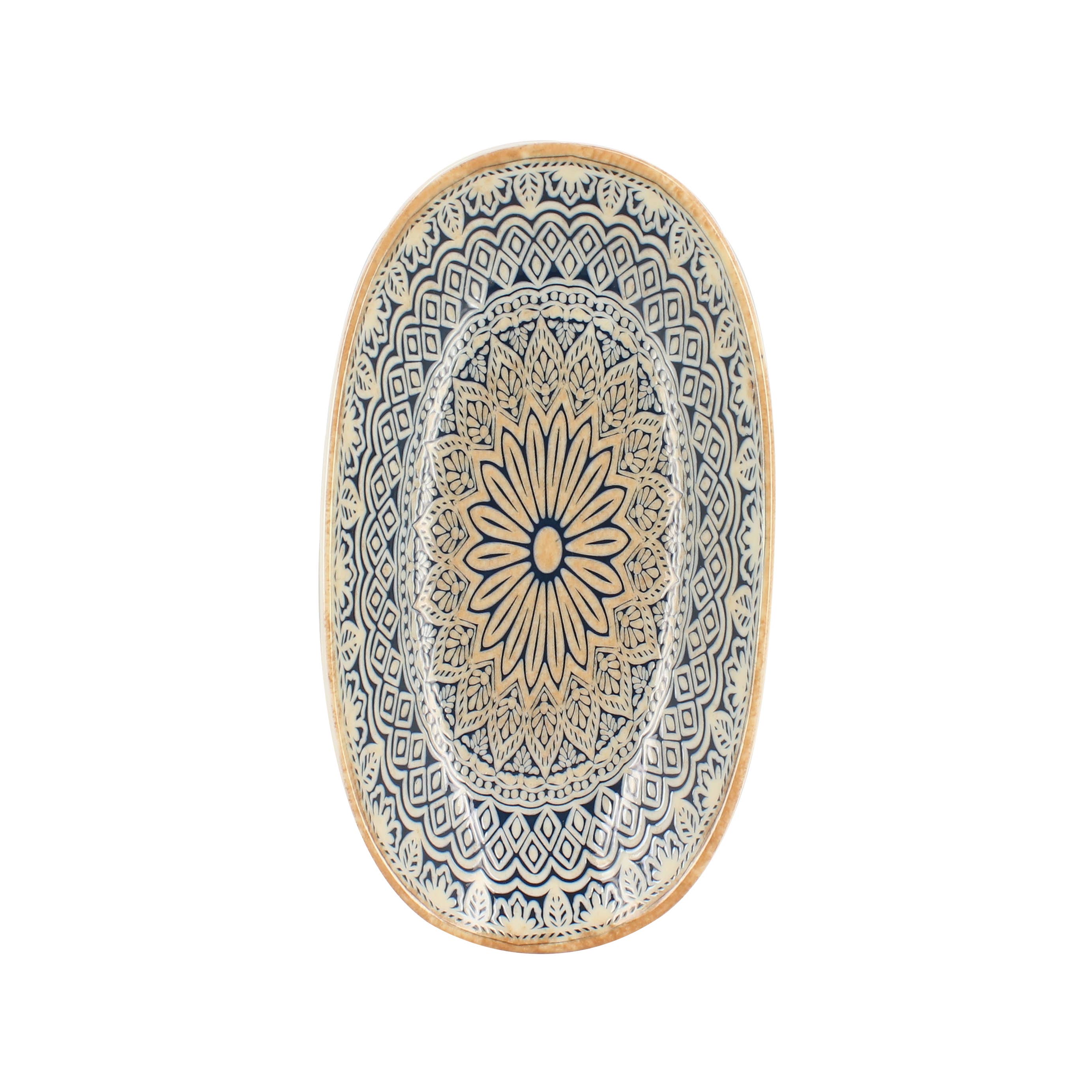 Ovaler Porzellanteller aus Byzanz 18,5 x 10,5 cm