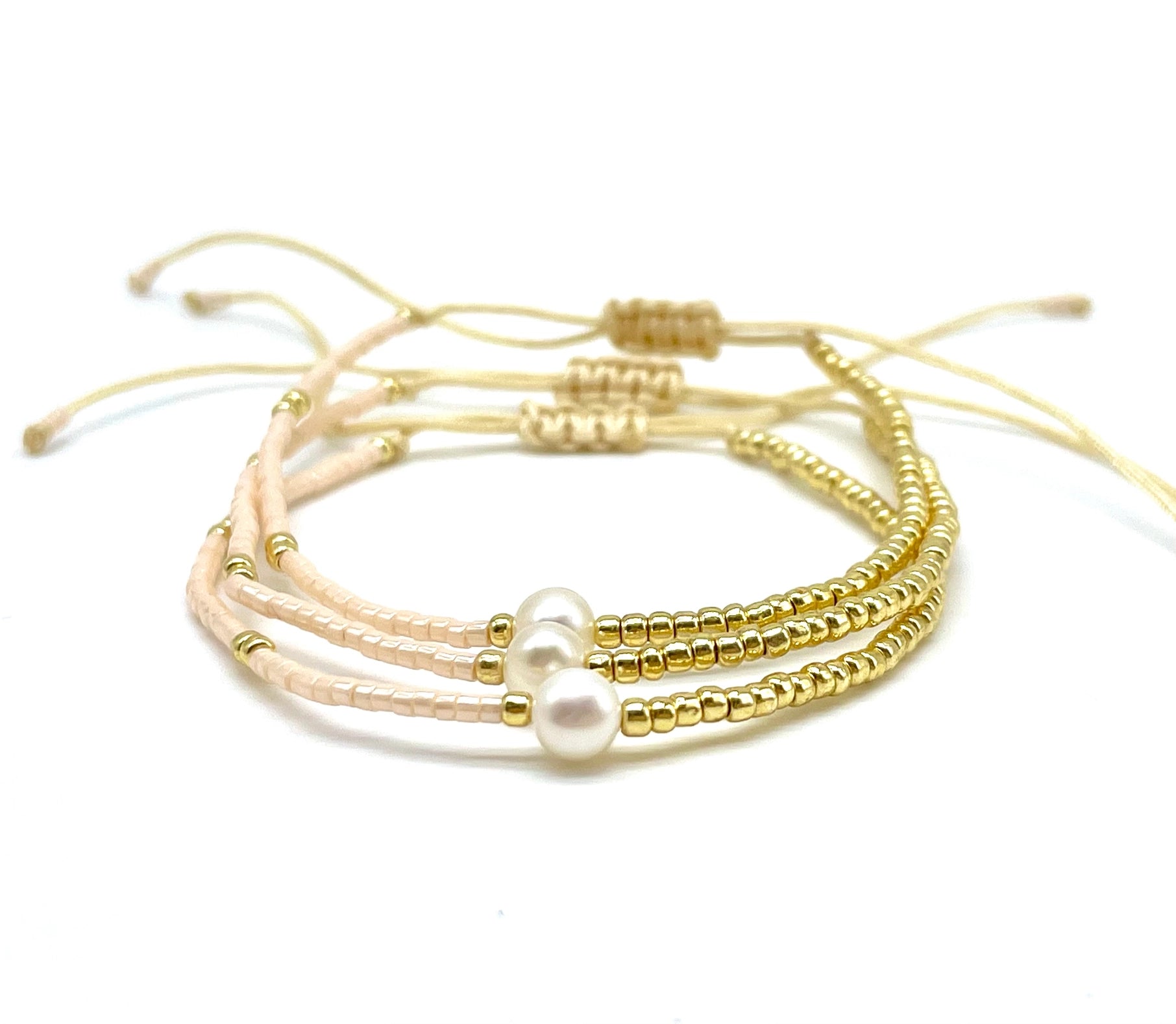 LA PERLA , Armband Miyuki Süßwasser Zuchtperle