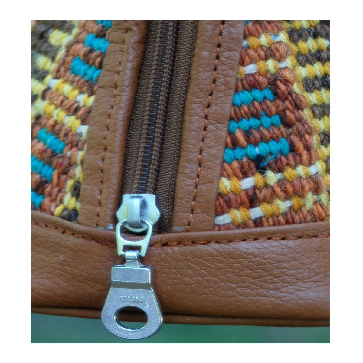 Paprika-Tasche Kilim aus Leder