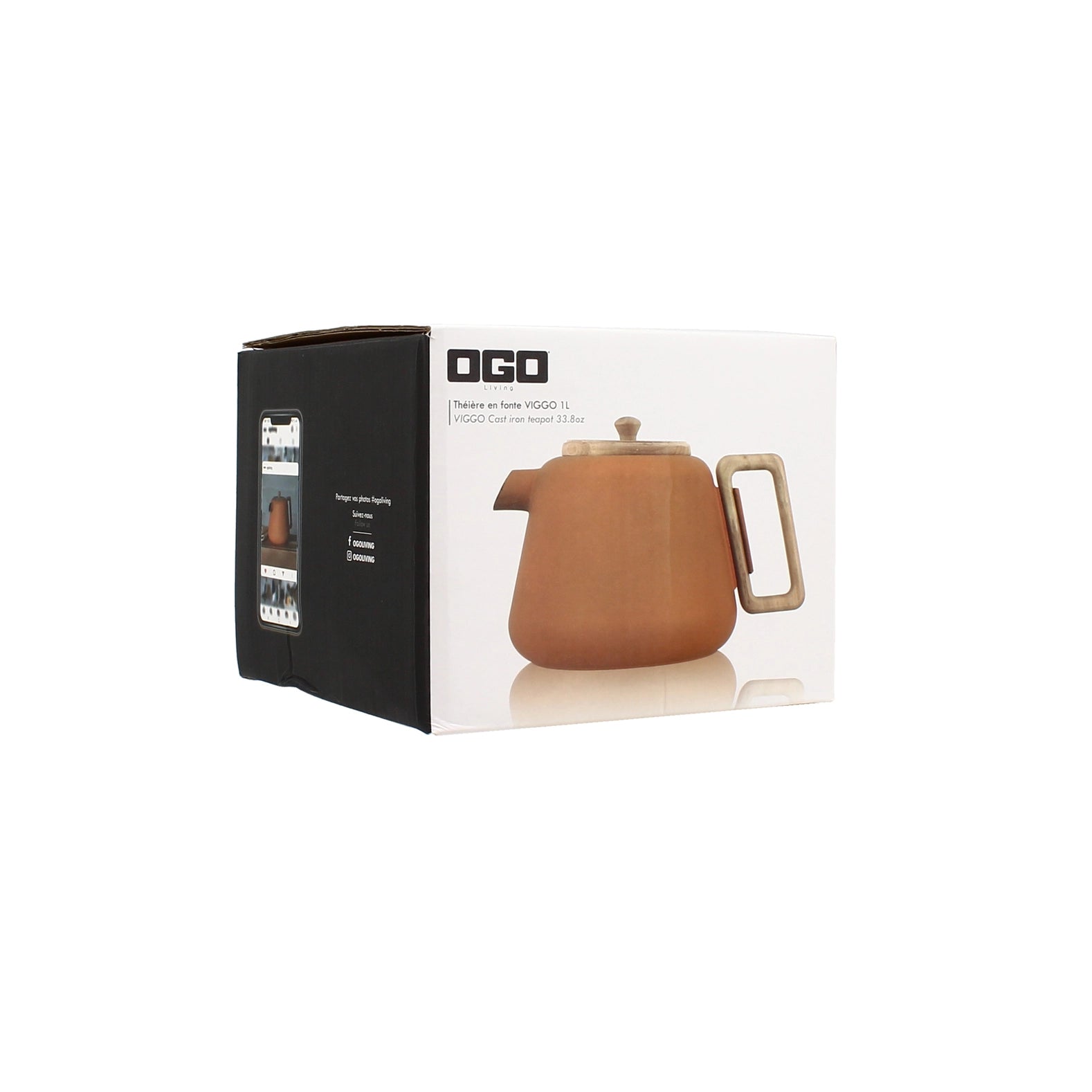 1000 ml gelbe Viggo-Teekanne aus Gusseisen