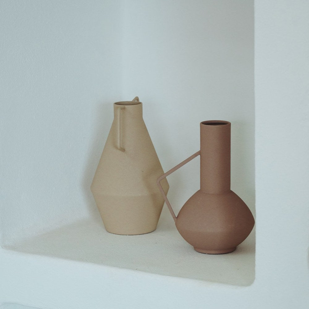 Alexis taupefarbene Vase