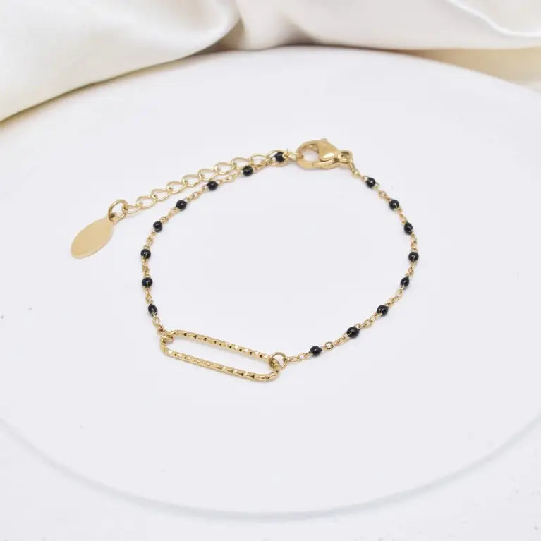 Edelstahl-Emaille-Armband - BR210257OR-NO