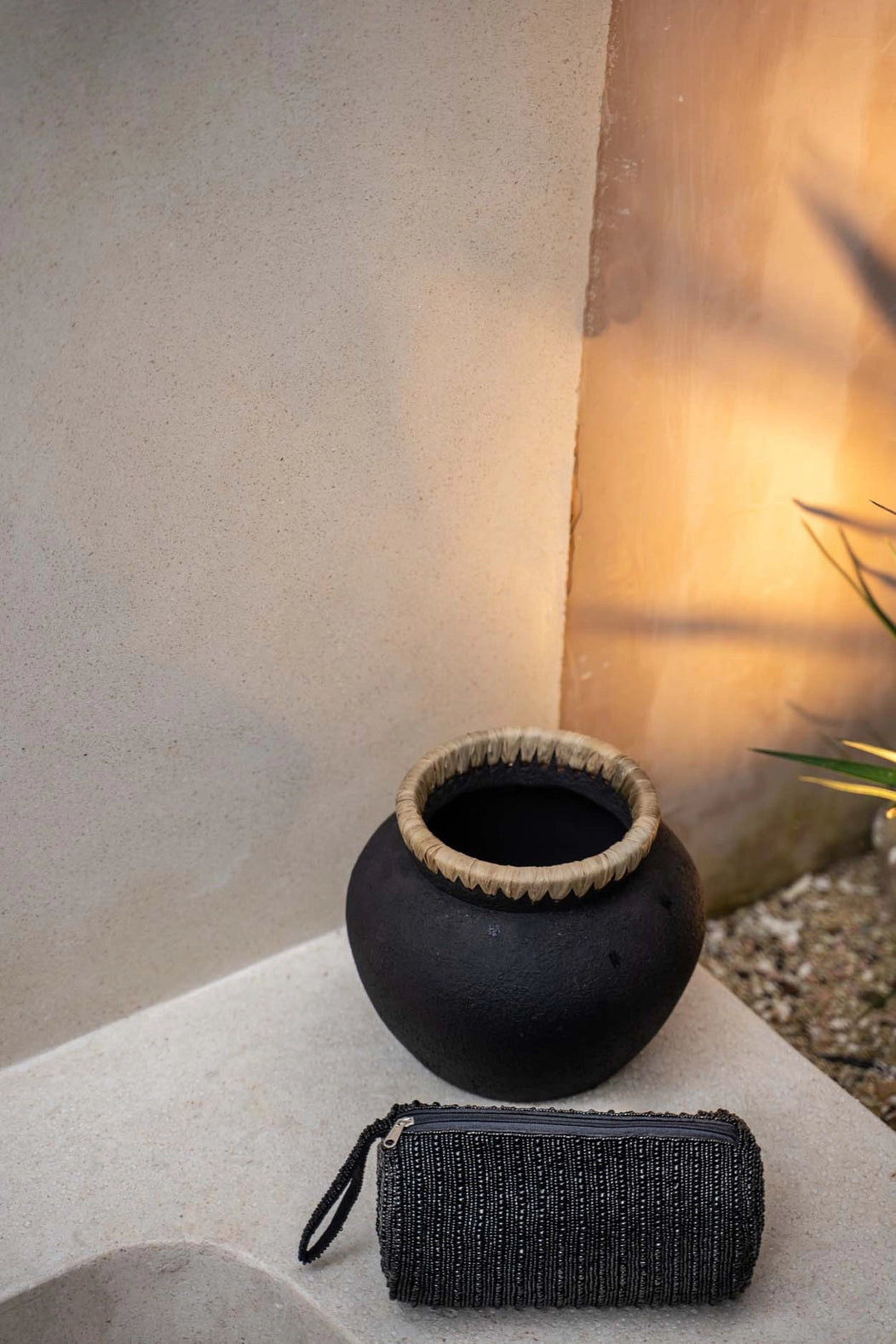 The Styly Vase - Schwarz Natur - S
