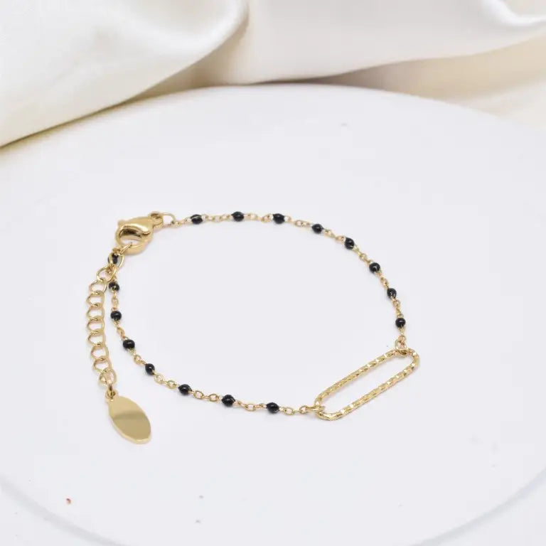 Edelstahl-Emaille-Armband - BR210257OR-NO