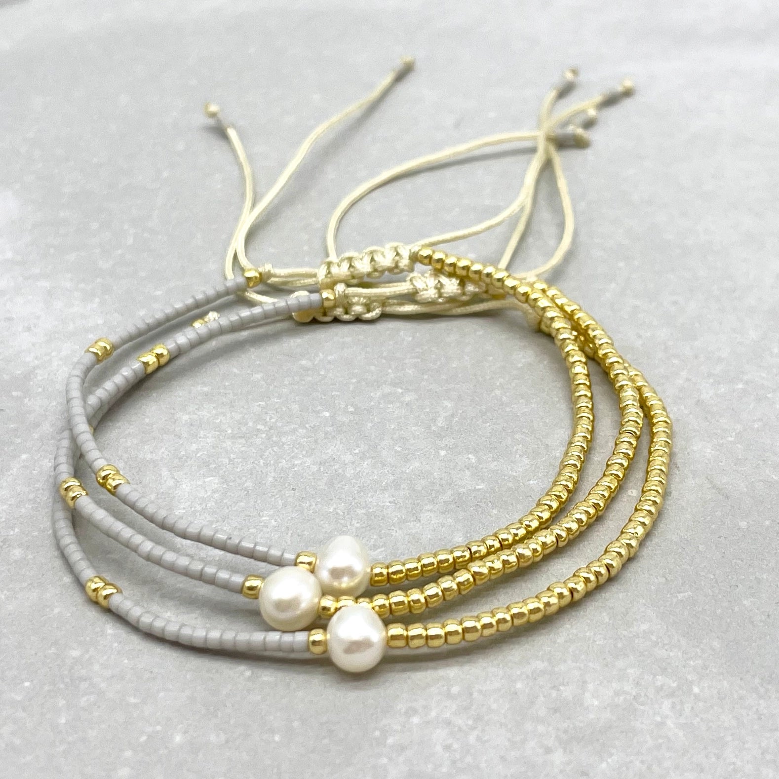 LA PERLA , Armband Miyuki Süßwasser Zuchtperle