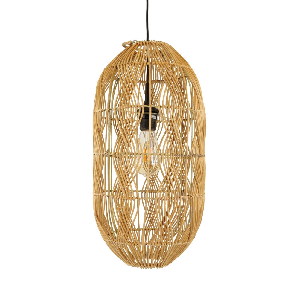 Lange Rattanlampe Mikki