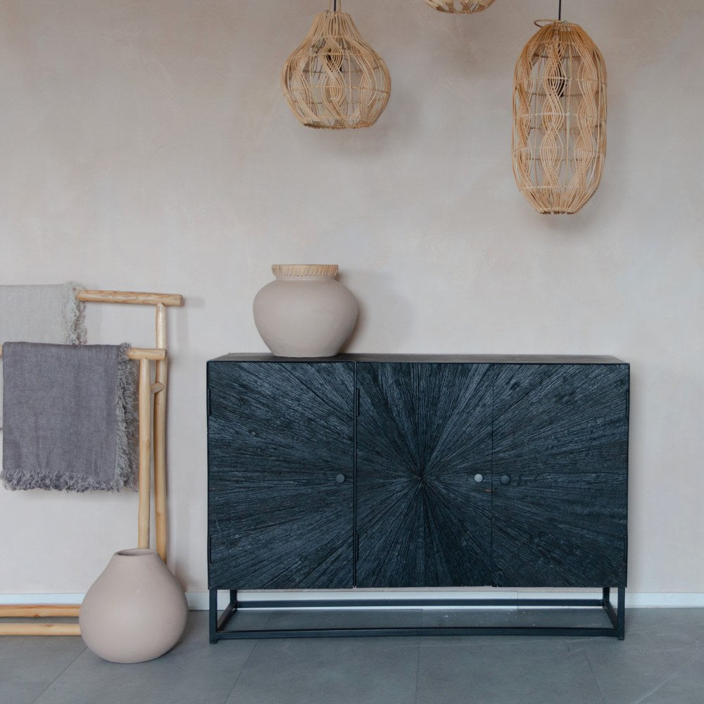 Lange Rattanlampe Mikki