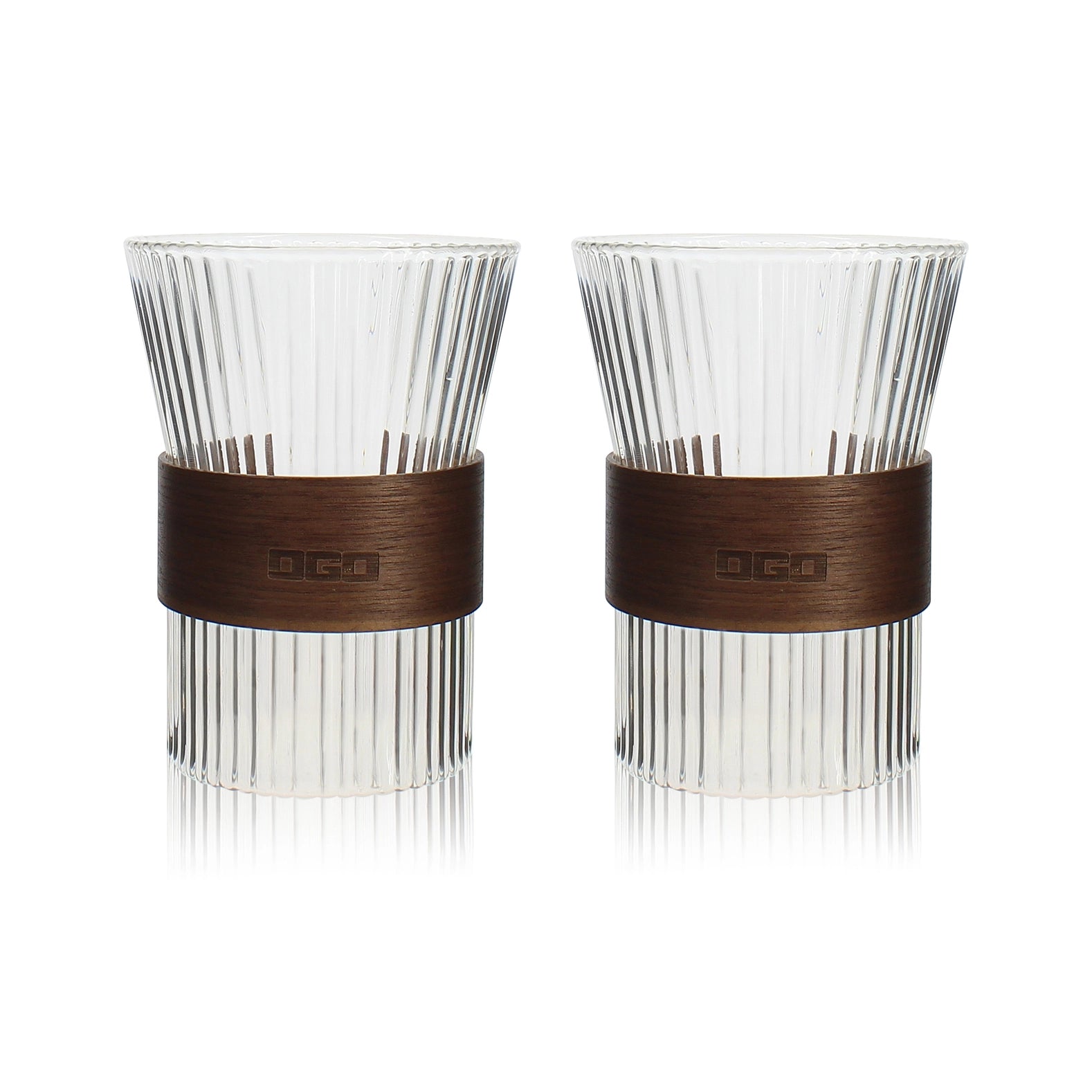 Set mit 2 Bechern aus transparentem Borosilikatglas von Karl, 250 ml