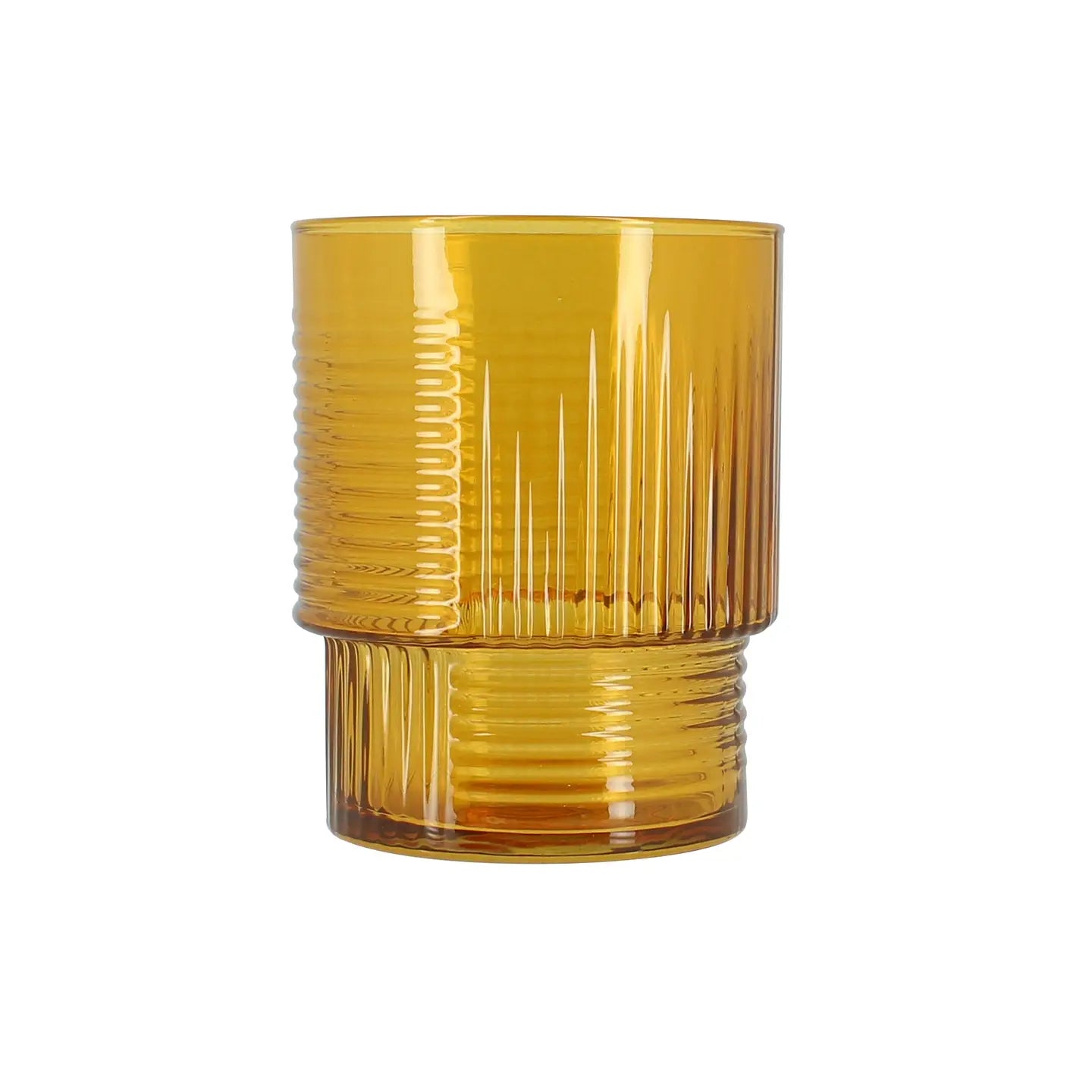 Satz von 3 Rio-Bechern 32,5 cl aus bernsteinfarbenem Glas