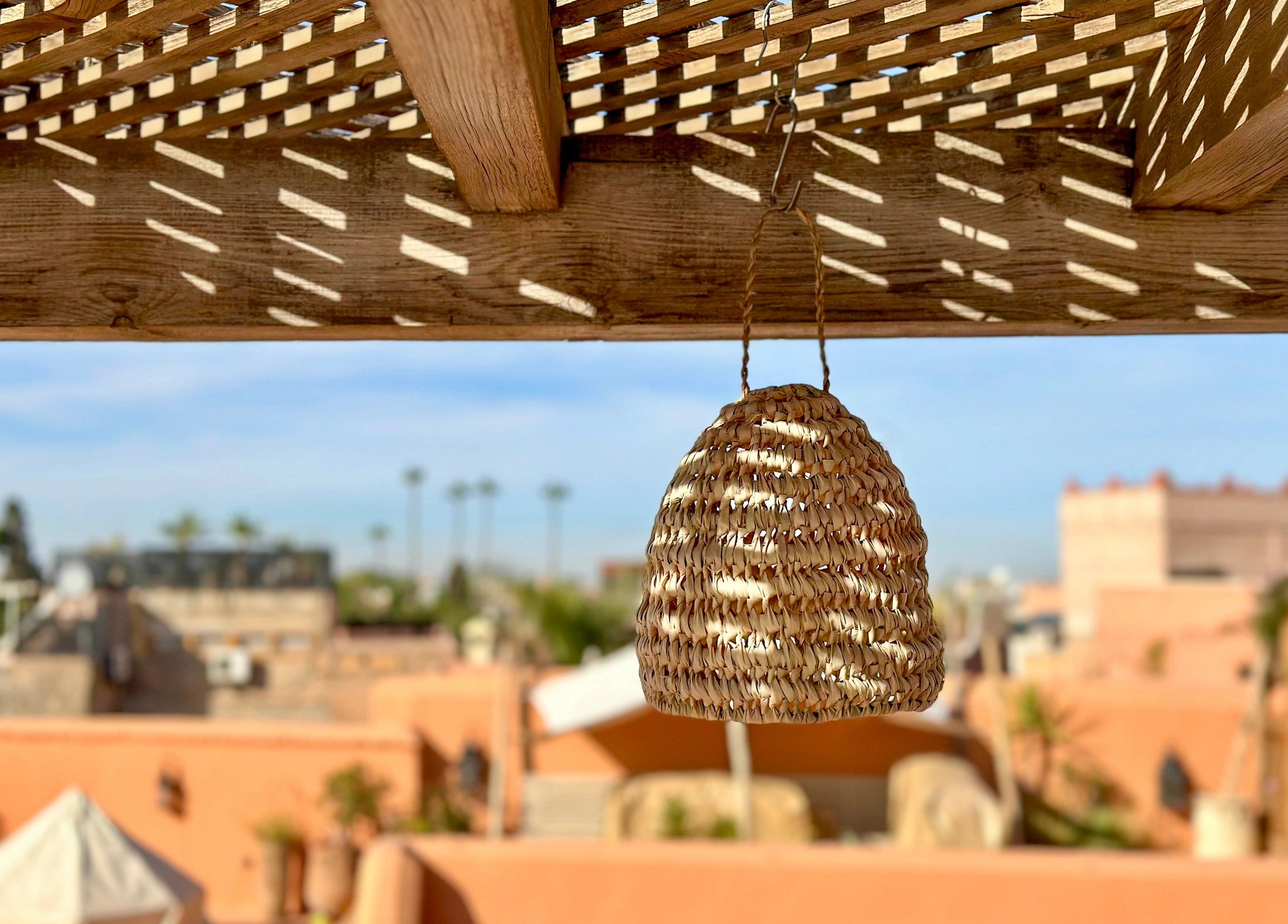 DOUM Lampenschirme aus geflochtenem Palmendesign - BALL