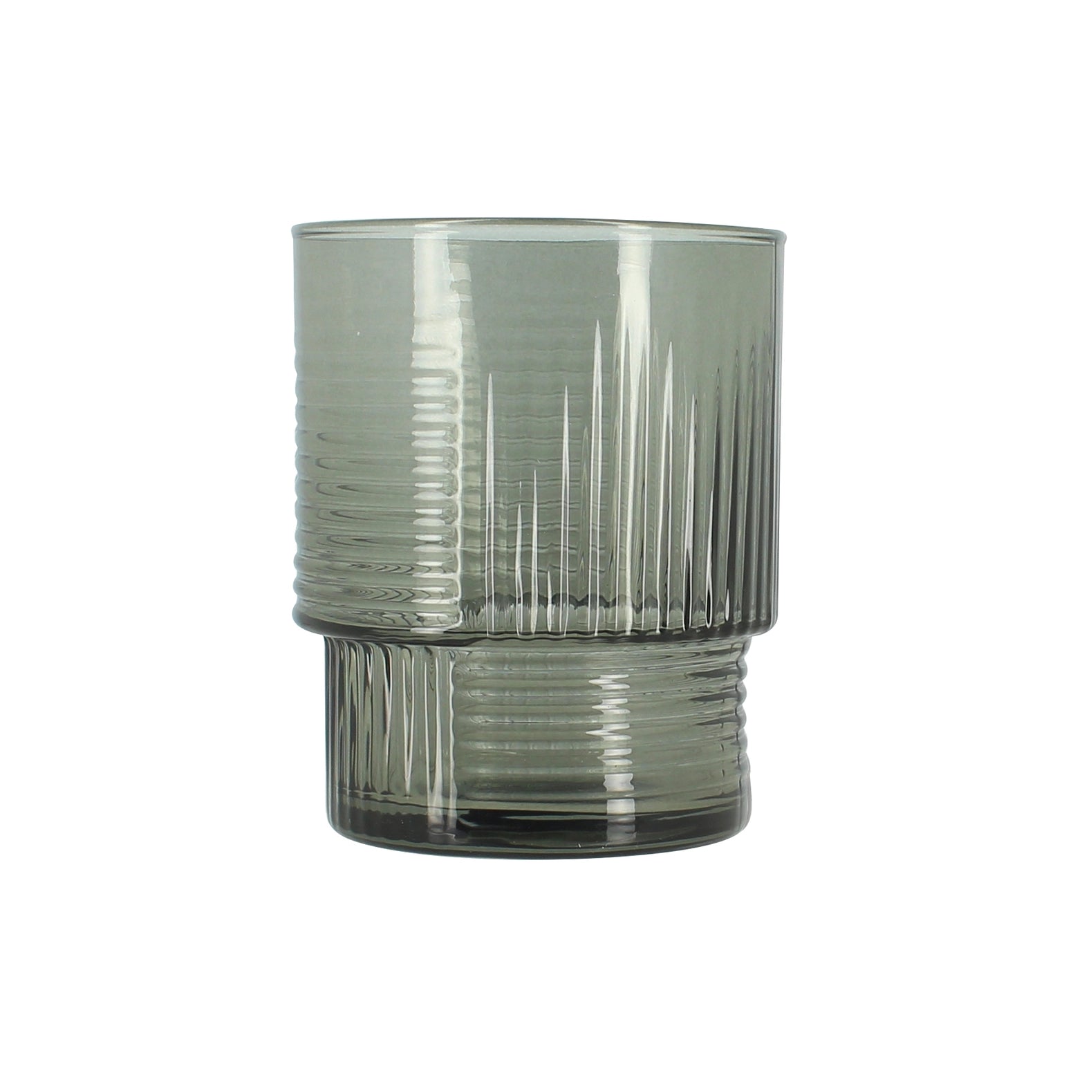 Set aus 3 Rio-Bechern 32,5 cl aus taupefarbenem Glas