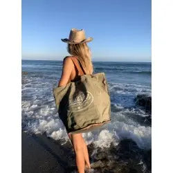 Klassische Tote-Tasche aus Segeltuch für den Alltag oder Strand - RETRO RR17