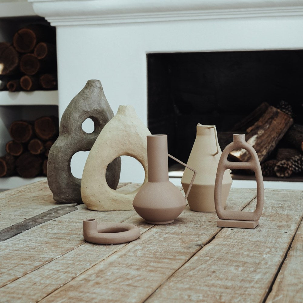Alexis taupefarbene Vase
