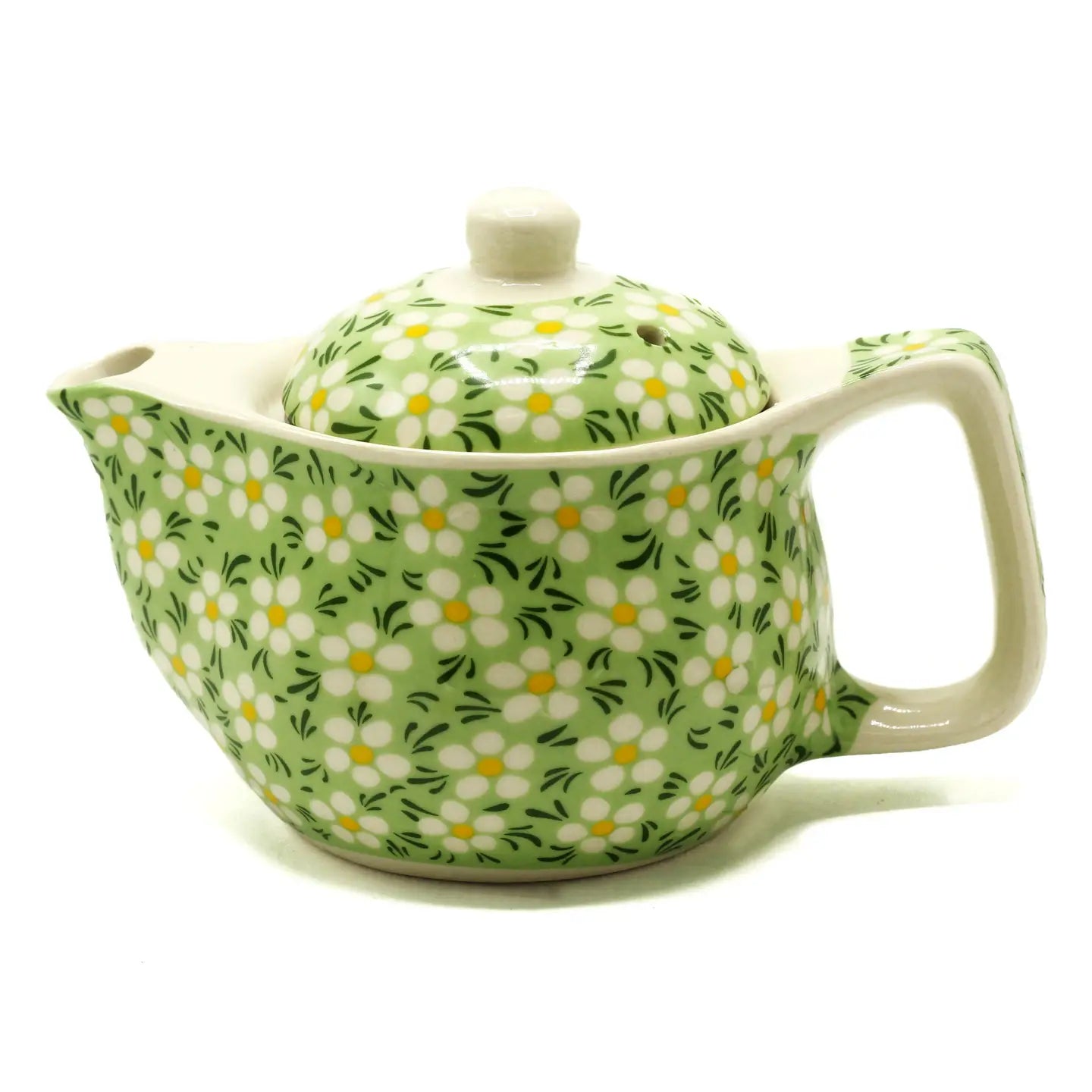 Kleine Teekanne - Grünes Gänseblümchen