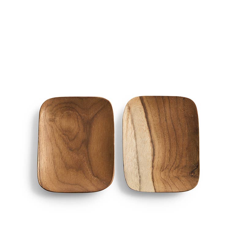 Schaaltje Teak Plat Rechthoek: XS