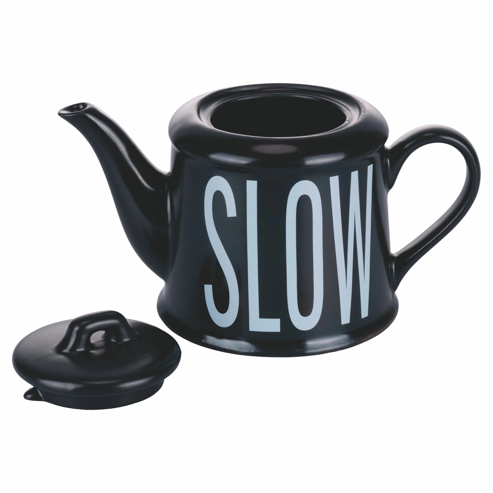 BIGISMORE Teekanne 900 ml mit SLOW-Schriftzug