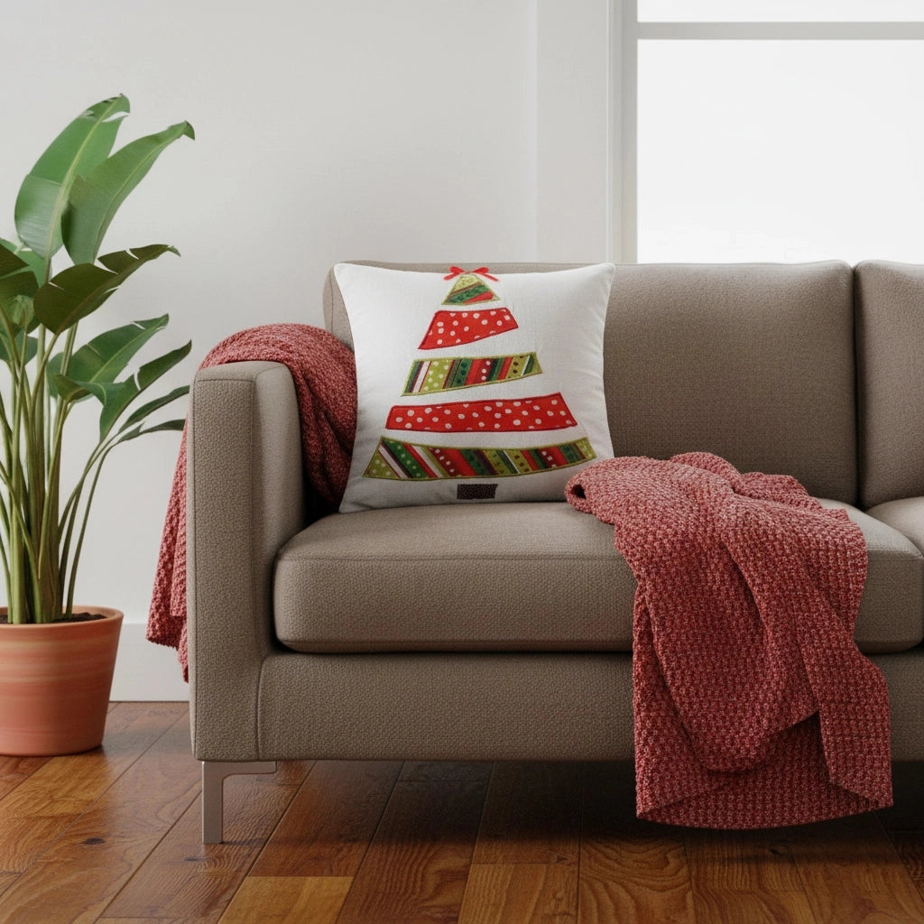 Kerstkissen mit Bunter Tannenbaum – Urbane Hide