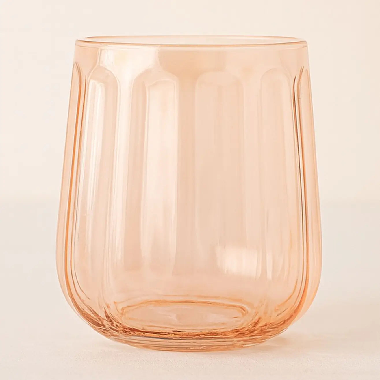 4er-Set Wassergläser 52,5 cl aus orangefarbenem Glas RIVIERA