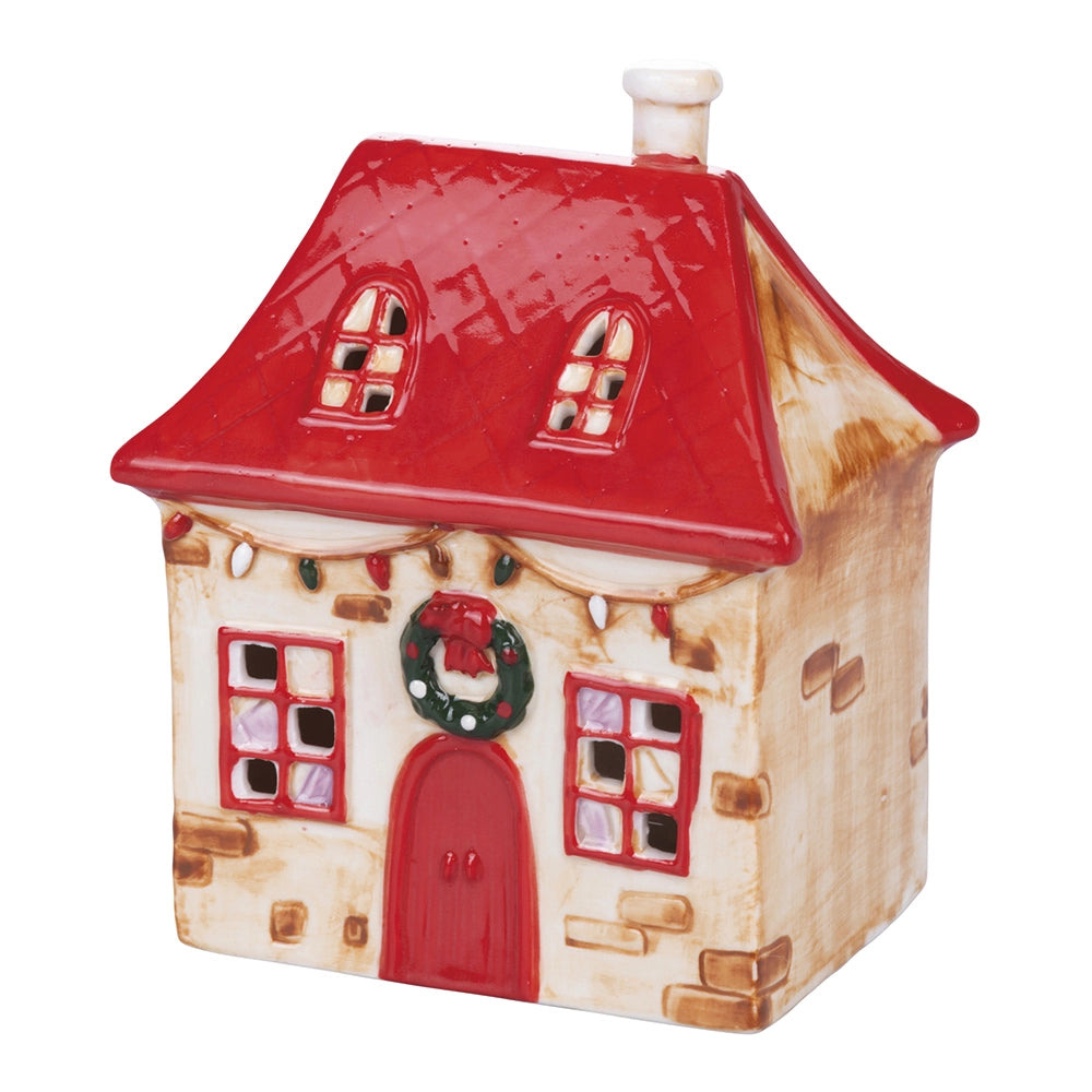 XMAS KERAMIKHÄUSCHEN LED 12,4*8,7*15 CM