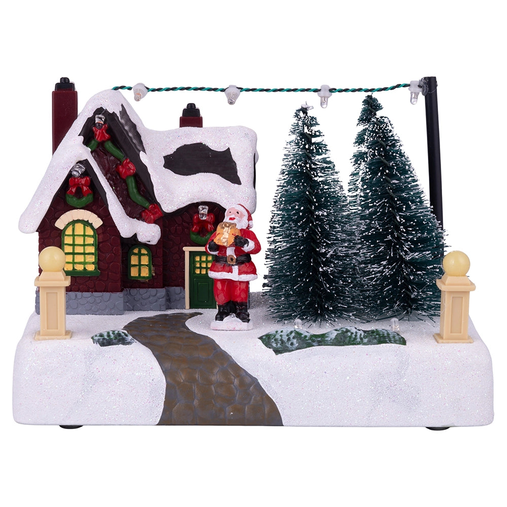 WEIHNACHTSDORF-SZENE 17X10X12CM 2 SORTIMENT