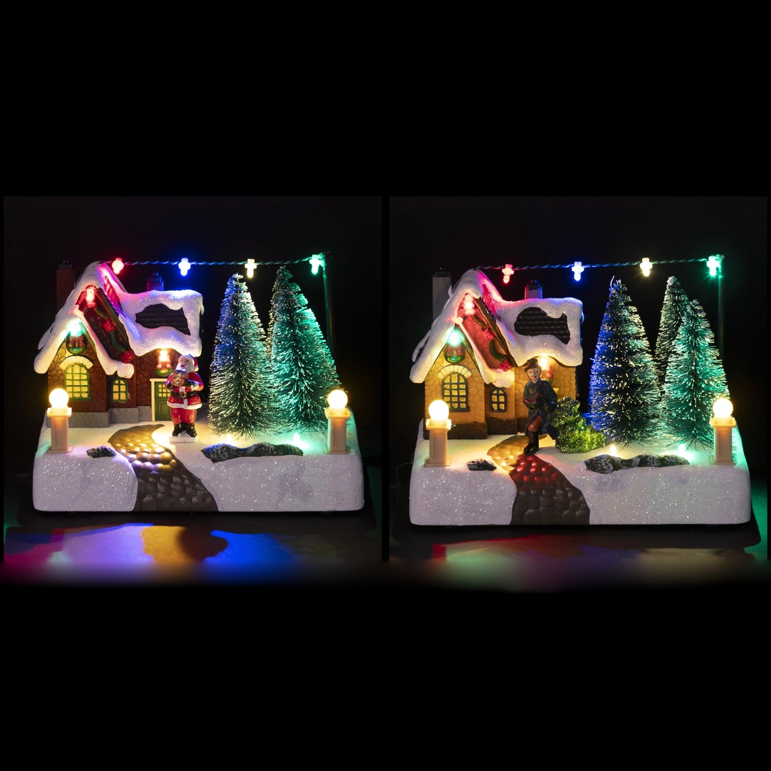 WEIHNACHTSDORF-SZENE 17X10X12CM 2 SORTIMENT