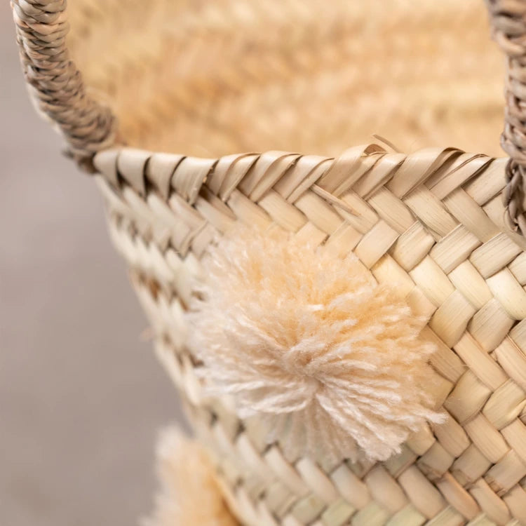 Pompon-Aufbewahrungskorb - Beige