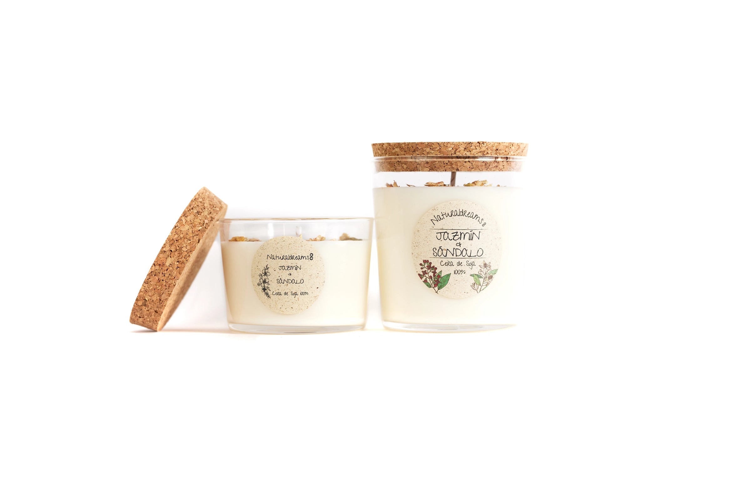 Jasmin- und Sandelholz-Kerze aus Sojawachs