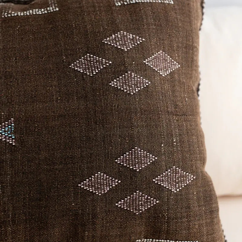 Marokkanischer Kaktusseiden-Kissenbezug – Handgefertigtes Sabra-Kissen