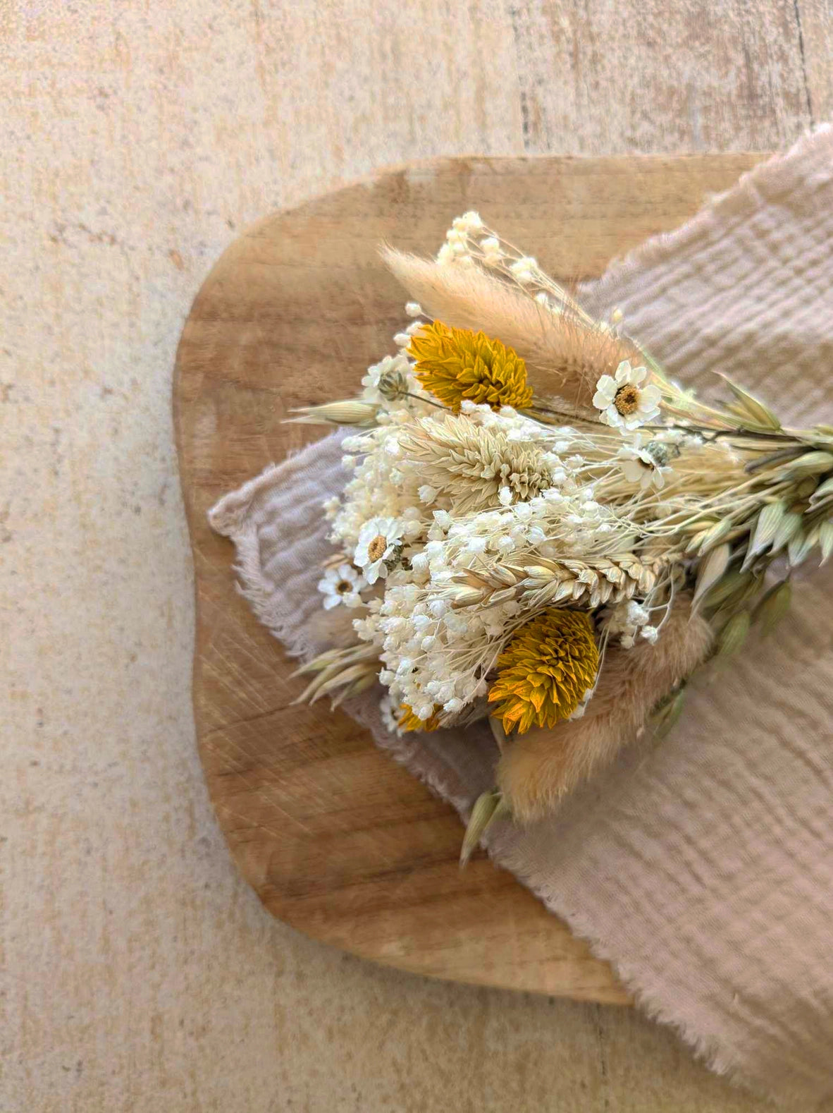 Sunny - Kleiner Strauß natürlicher getrockneter Blumen zur Dekoration