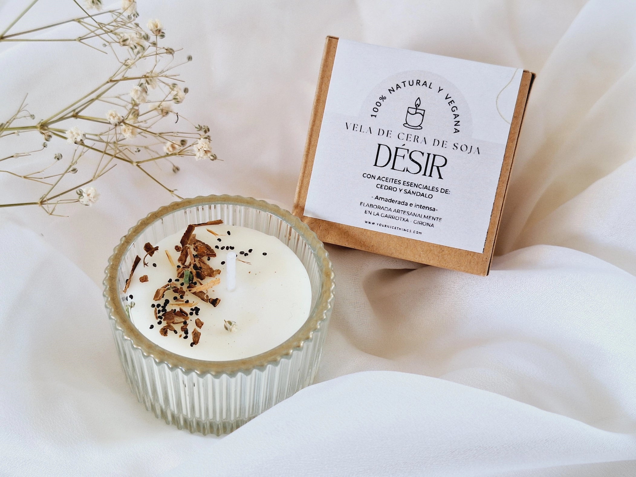 Sojakerze im Glas (Mini) mit Zedernholz- und Sandelholzduft