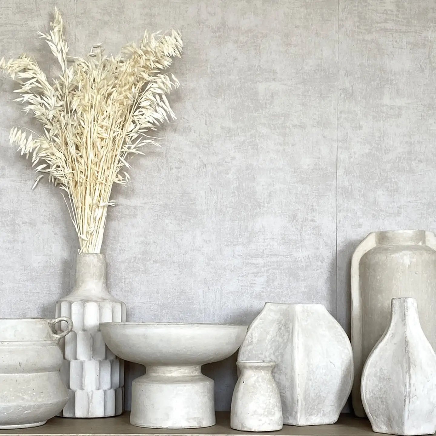 Vase aus Pappmaché, schlicht, klein, Ø9 H11 5 cm