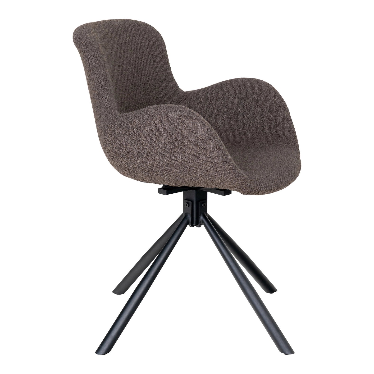 Amorim Esszimmerstuhl in Bouclé Mushroom mit Drehfunktion