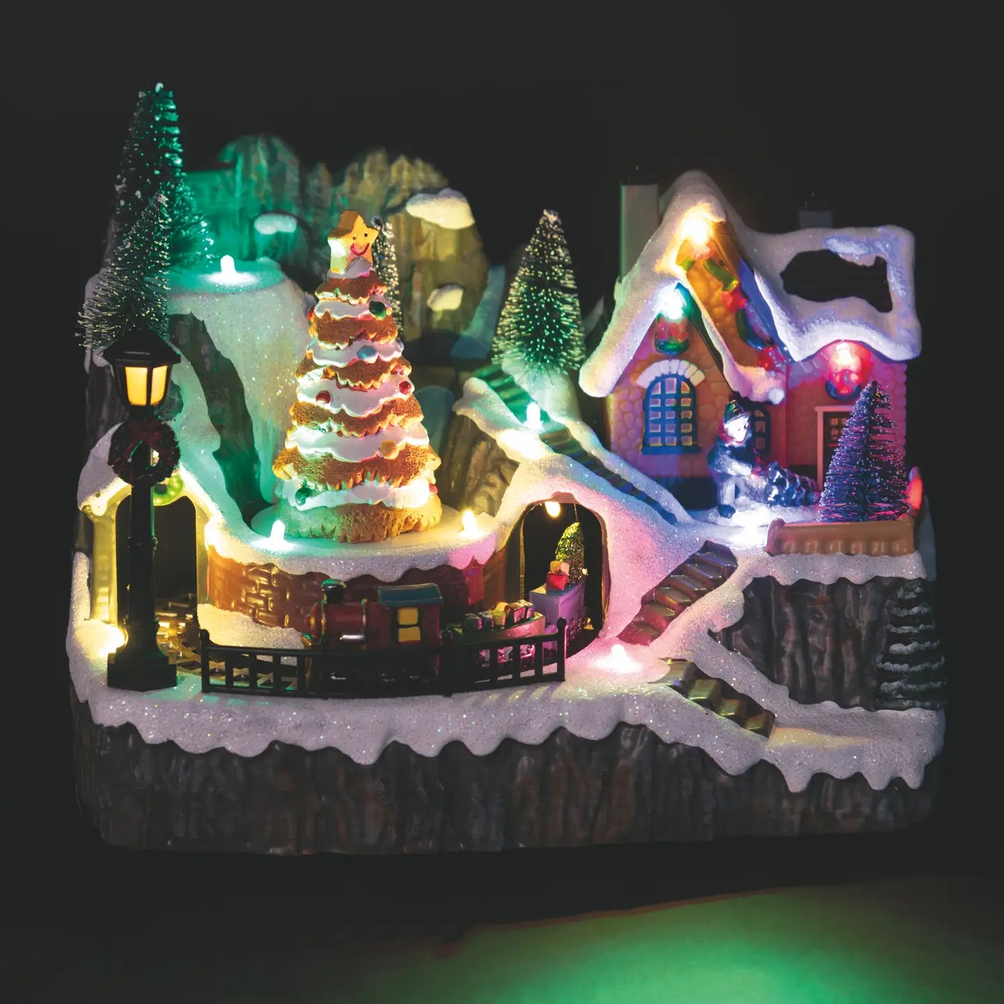 XMAS DORF 13LED 23X15X18CM / BAUM