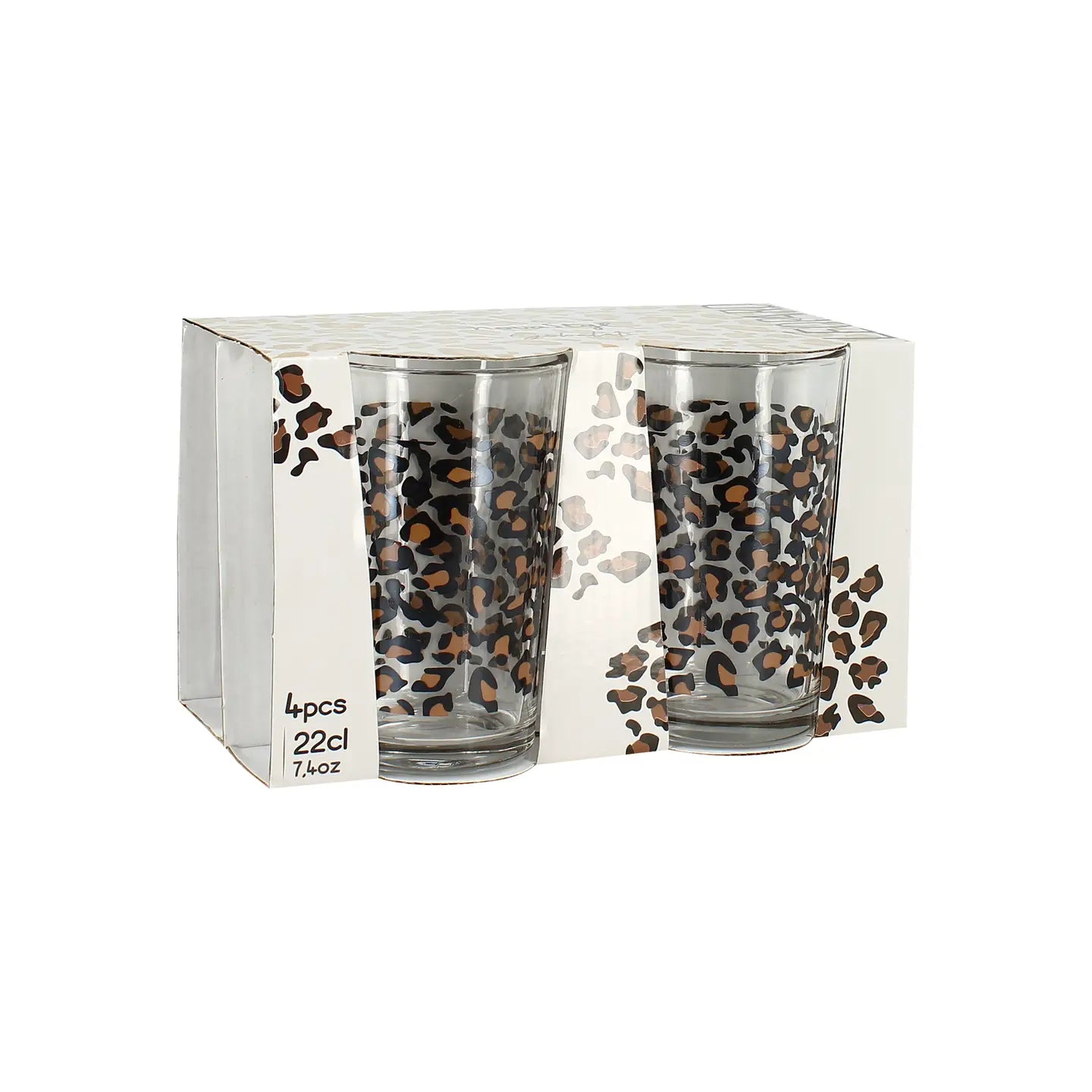 Set mit 4 Wassergläsern (22 cl) LEOPARD