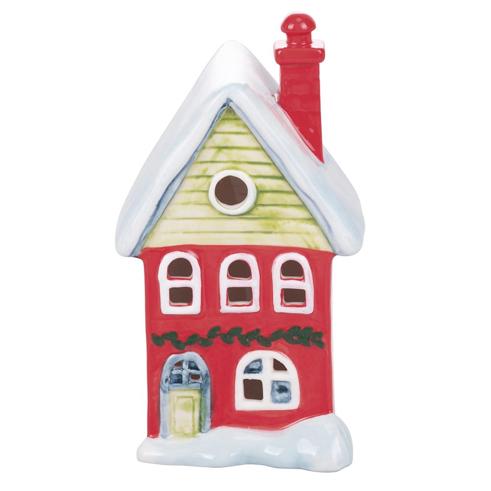 XMAS KERAMIKHÄUSCHEN LED 8,4*7,4*15 CM