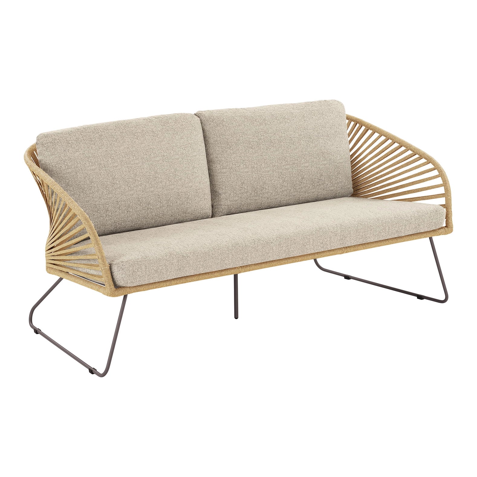 Novella Lounge Set beige und Sand. Stahl