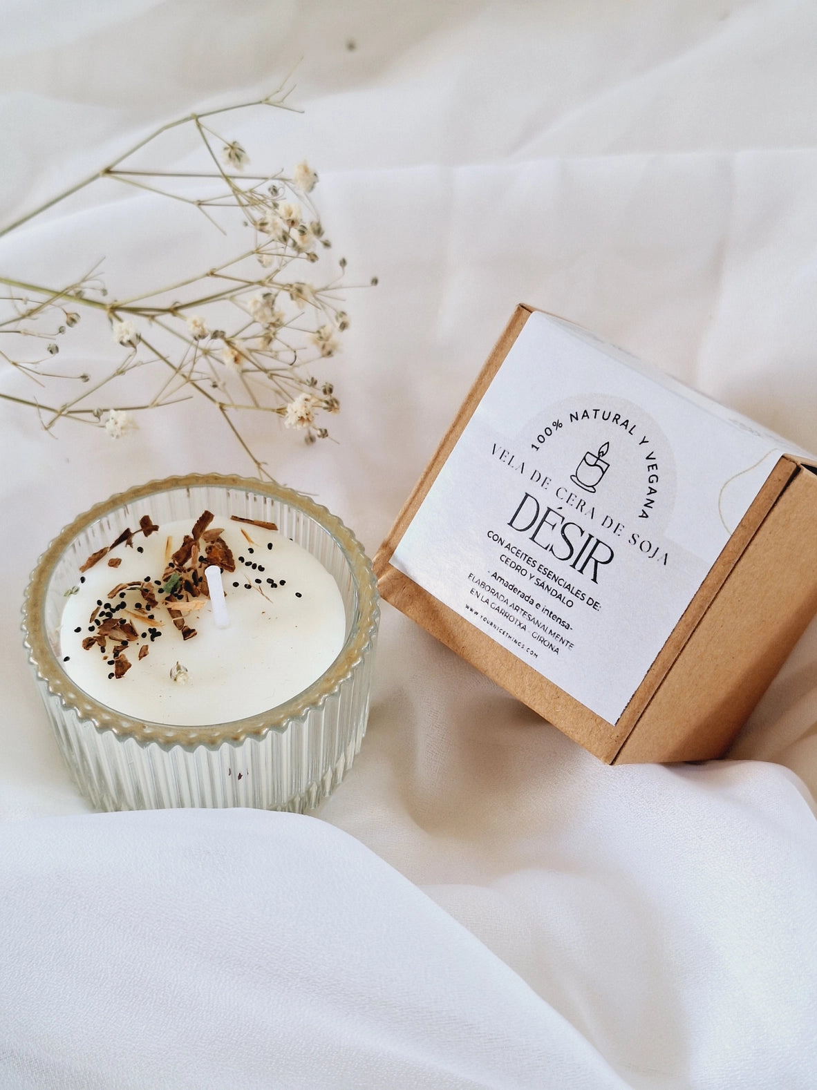 Sojakerze im Glas (Mini) mit Zedernholz- und Sandelholzduft