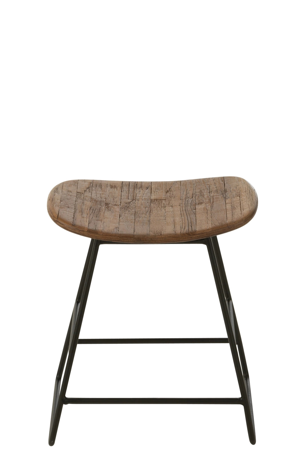 Hocker Rechteckig Recyceltes Teakholz Naturell Small