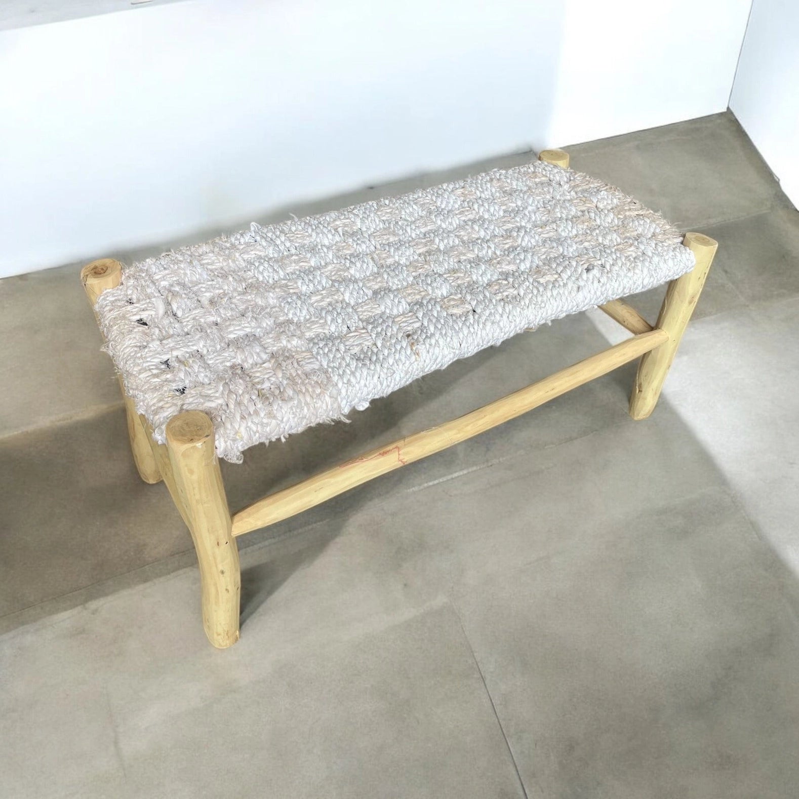 Ambon-Bank 90 cm – Weiß