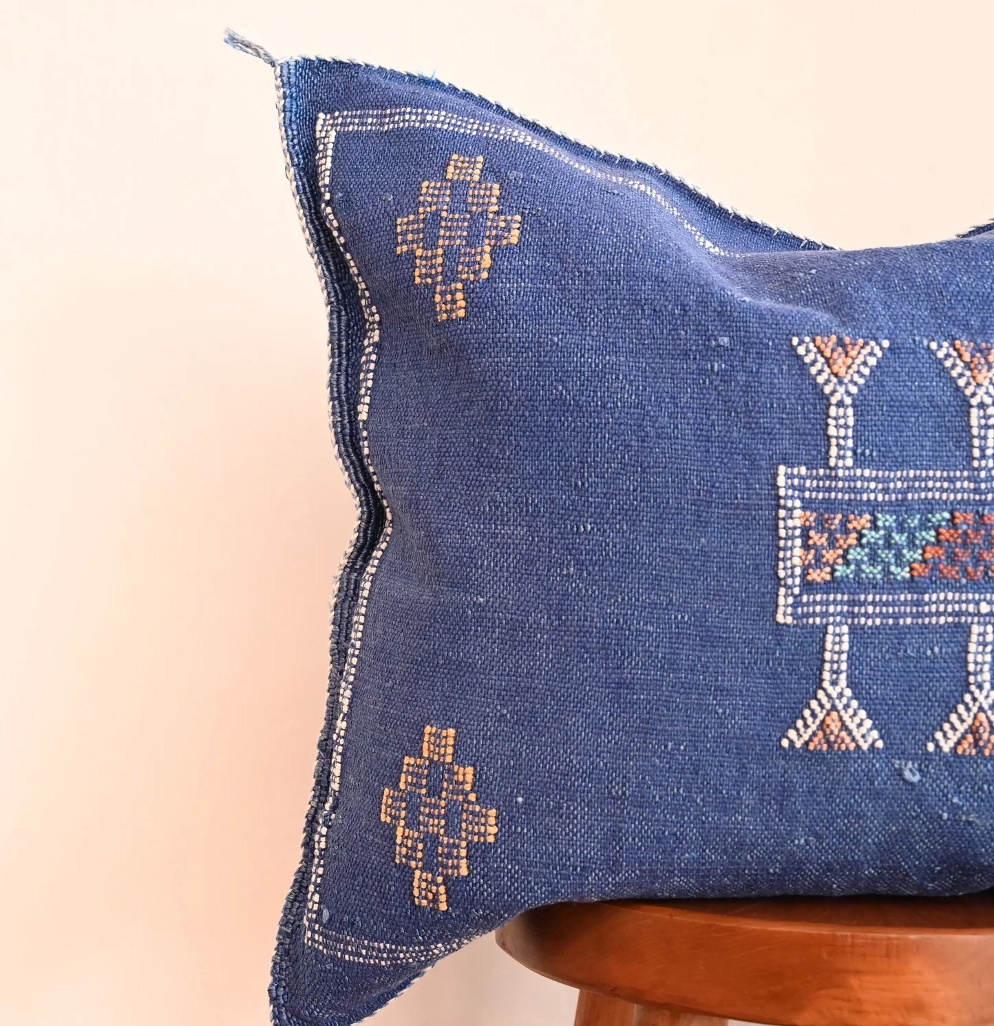 Marokkanischer Kaktusseiden-Kissenbezug – Handgefertigtes Sabra-Kissen